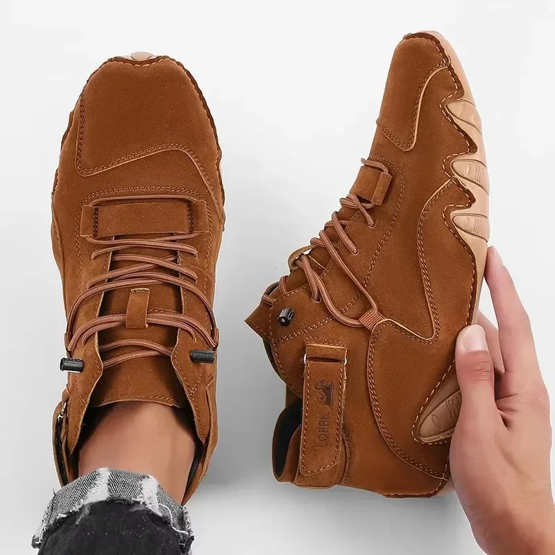 Brooks sports shoes in brown suede, perfect for casual wear