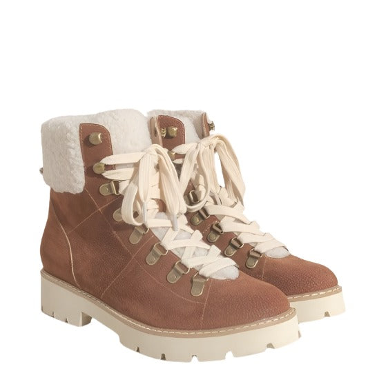 Women's Shoes - Boots Brown Or White Aaliyah Winter Ankle Boots