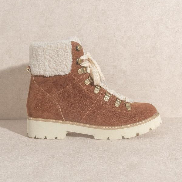 Women's Shoes - Boots Brown Or White Aaliyah Winter Ankle Boots