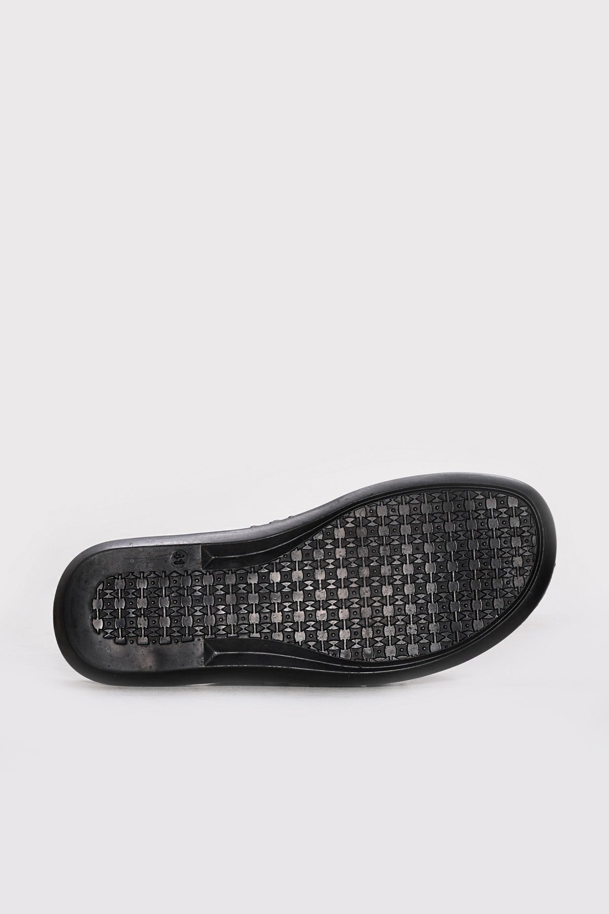 Brown Reptile-Textured Leather Double-Band Slides for Men – close up view