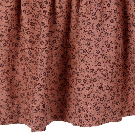 Women's Skirts Brown Ruffle Floral Smocked Skirt