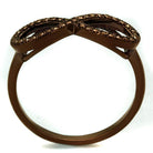 Brown statement fashion rings for women featuring an elegant double infinity design