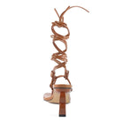 Rag Company brown strappy high heel sandal with lace-up design for casual summer look