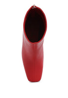 Rag Company brown vegan leather ankle boots with a sleek design for versatile styling