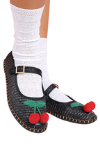 Brunch Date Cherry Accent Mary Jane Flats
