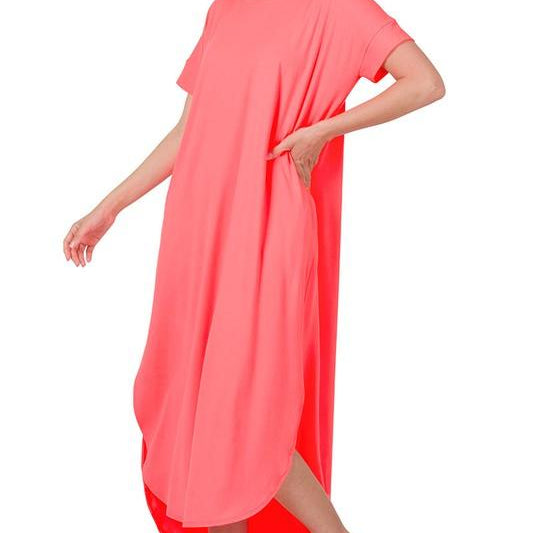 Women's Dresses Brushed Dty Short Sleeve Maxi Dress