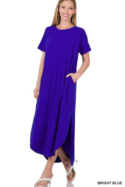 Women's Dresses Brushed Dty Short Sleeve Maxi Dress