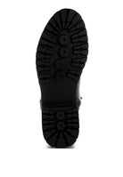 Rag Company women's ankle boots with a buckle detail brown boots and rugged sole for added traction