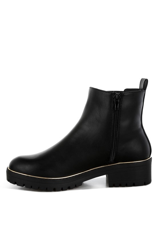 Stylish black ankle boots with a sleek design and buckle detail brown boots for women