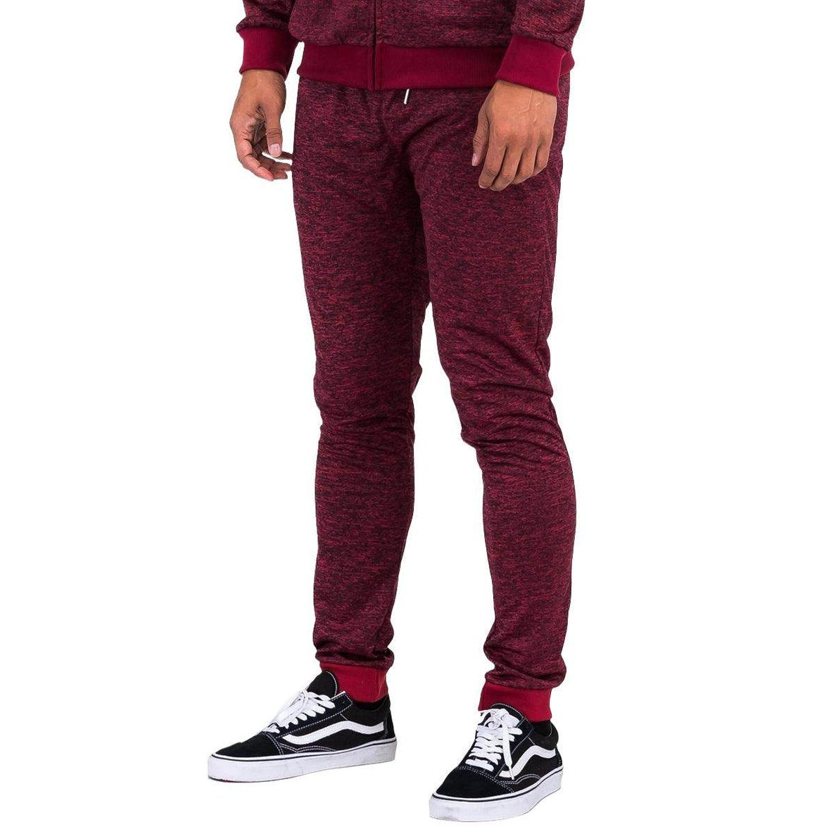 Burgundy Marbled Light Weight Active Joggers - VacationGrabs