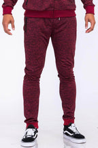 Burgundy Marbled Light Weight Active Joggers - VacationGrabs