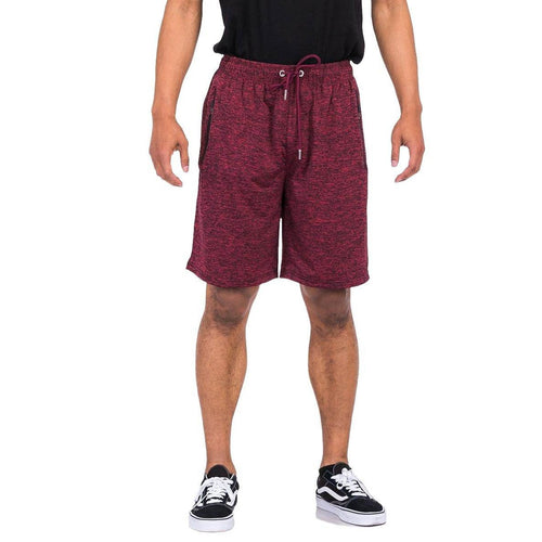 Burgundy Marbled Light Weight Active Shorts - VacationGrabs