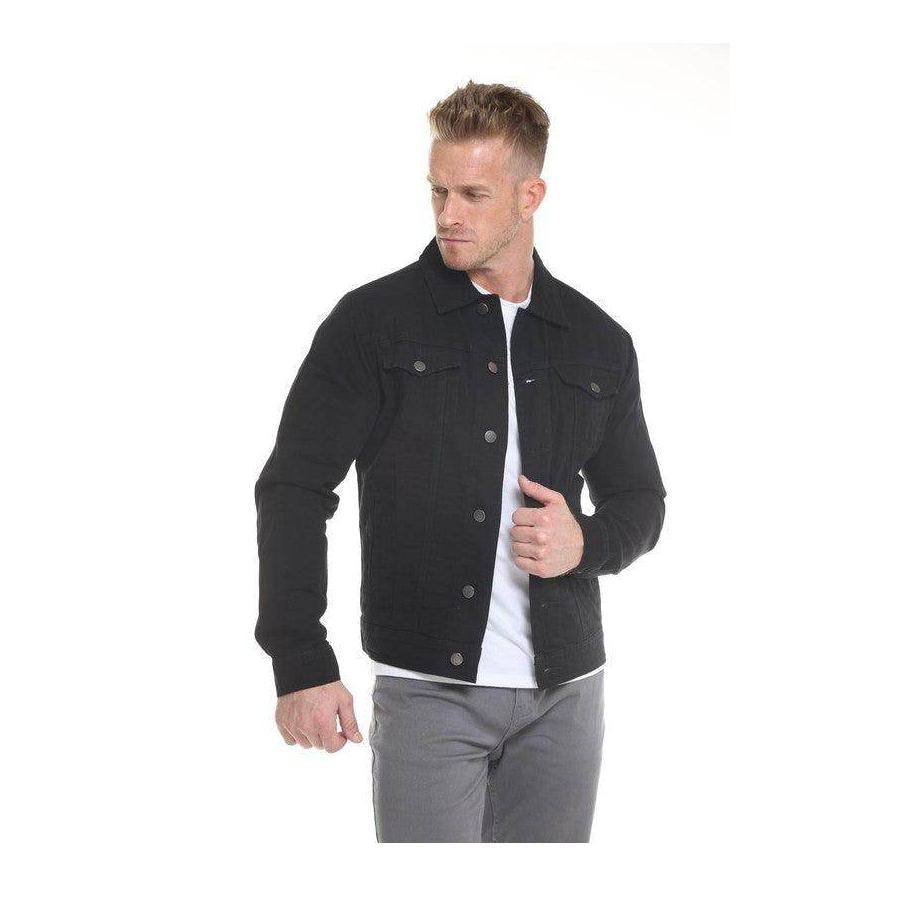 Blue Age button down denim jacket for men featuring a classic fit and button closure