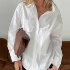 White button down shirt business casual, perfect for office wear