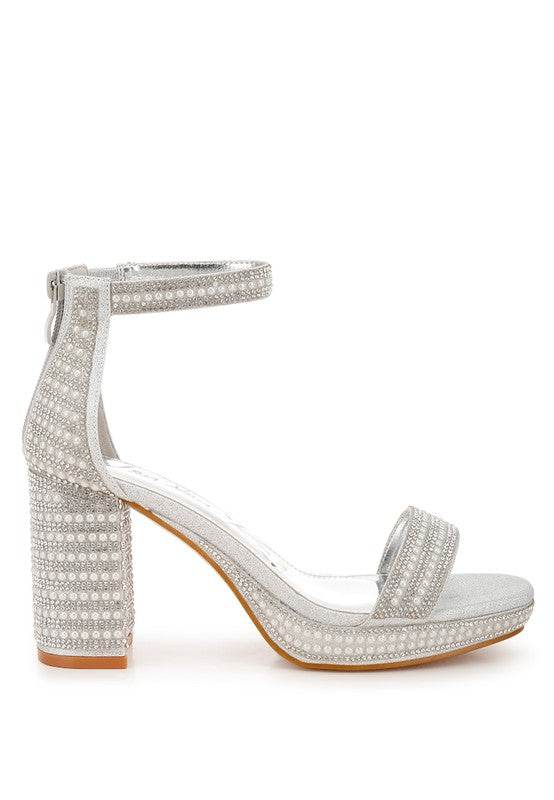 Mejuri Rhinestones And Pearl Embellished Sandals - VacationGrabs