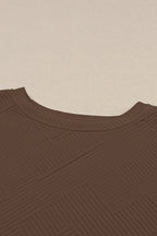 Textured Top and Pants Set
