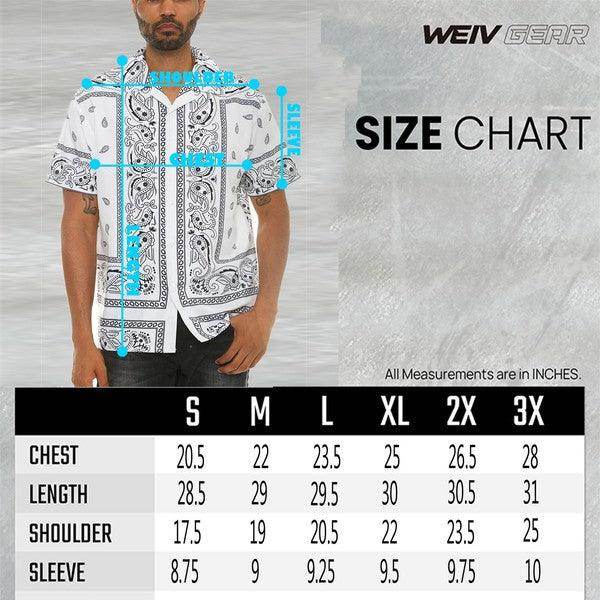 Mens Collared Print Button Down - VacationGrabs