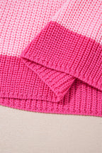 Stripe Colorblock V-Neck Sweater T-Shirt