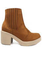 Women's Shoes - BootsSlip on Mid-Calf Chunk Boot - VacationGrabs