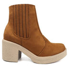 Slip on Mid-Calf Chunk Boot - VacationGrabs