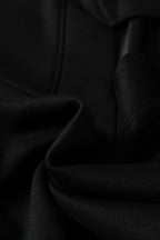 Bristol Black Collared V-Neck Pullover Sweatshirt Sweatpants Set