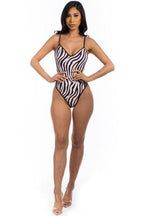 One-Piece Zebra Print Bathing Suit - VacationGrabs