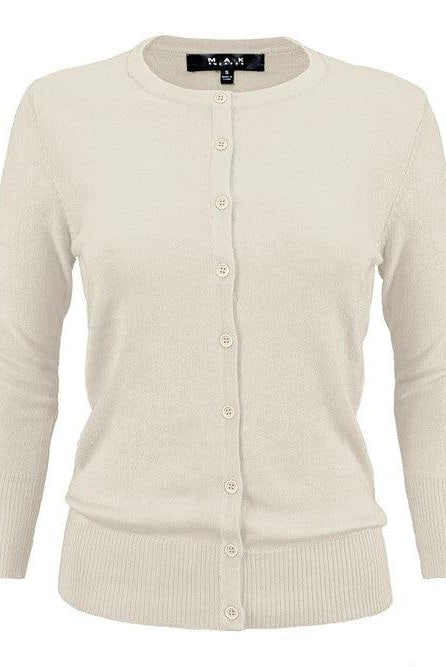 Women's Sweaters Crewneck Button Down Knit Cardigan Sweater