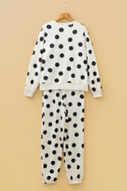 Polka Dot Pullover and Jogger Pants Set