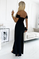Women's Dresses Black Off-Shoulder Maxi Dress
