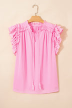 Milena Ruffle Short Sleeve PLUS Blouse