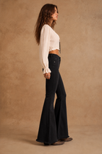 Bell Bottom Jean in Black