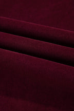 Solid Corduroy High Waist Wide Leg Pants