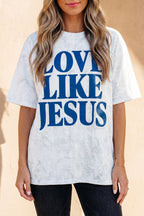 Love Like Jesus Camo Oversize Graphic T-Shirt