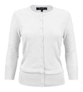 Crewneck Button Down Knit Cardigan Sweater - VacationGrabs