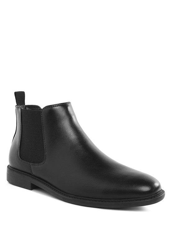 Fraser Men's Faux Leather Chelsea Boots - VacationGrabs