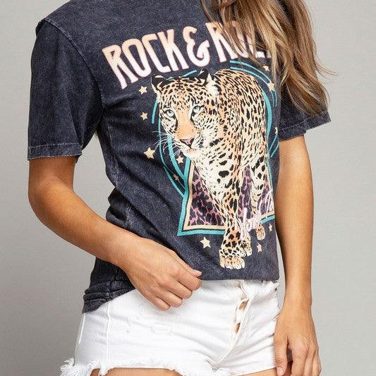 Women's Shirts - T-Shirts Rock & Roll World Tour Graphic Tshirt