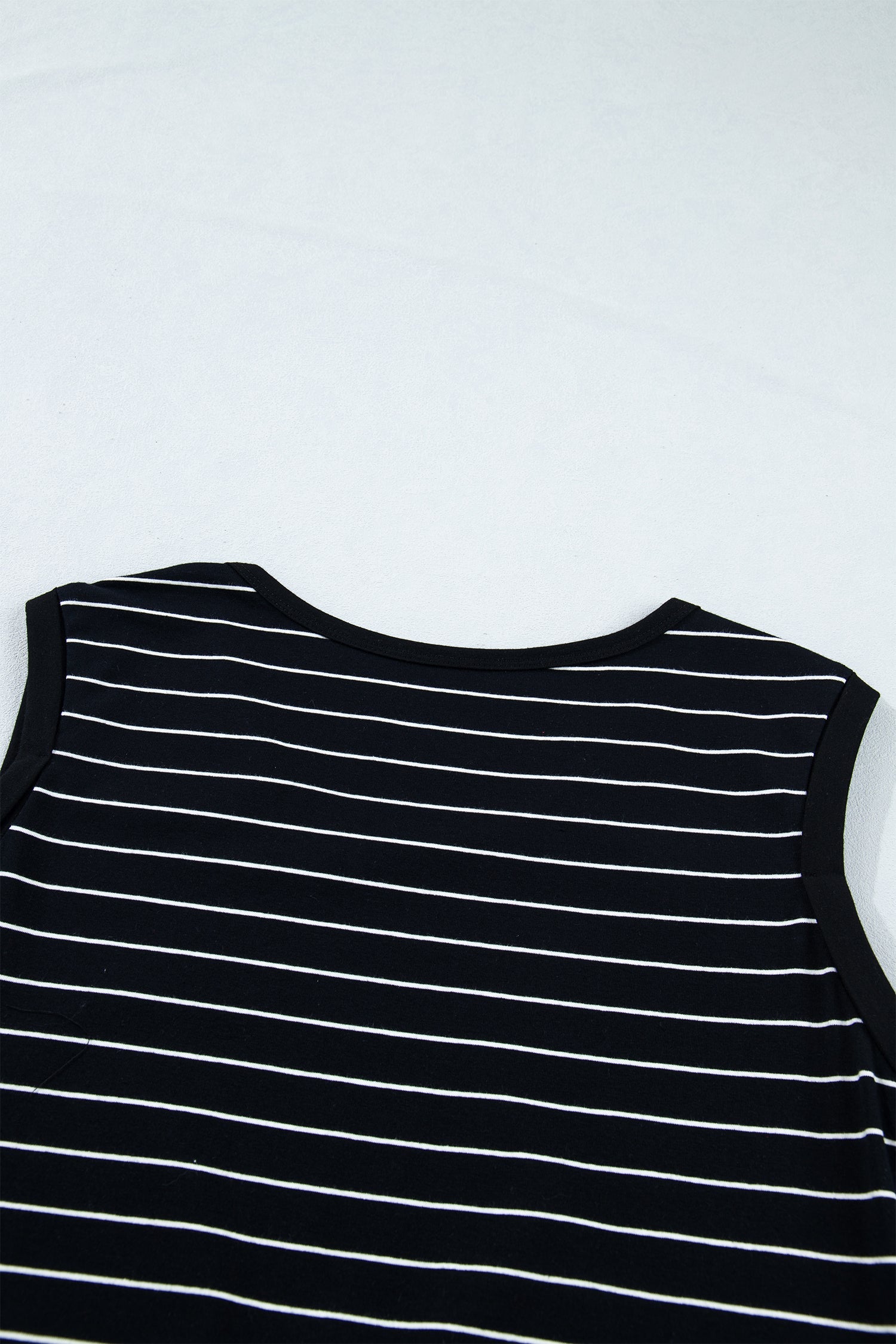 Stripe Drawstring Waist Pocketed Mini Dress
