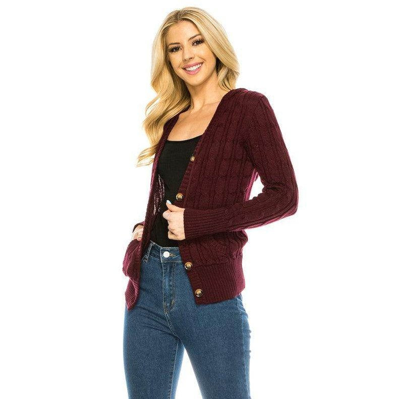 Knit Sweater Button Front - VacationGrabs