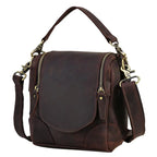 Brown leather camera leather bag for photography enthusiasts
