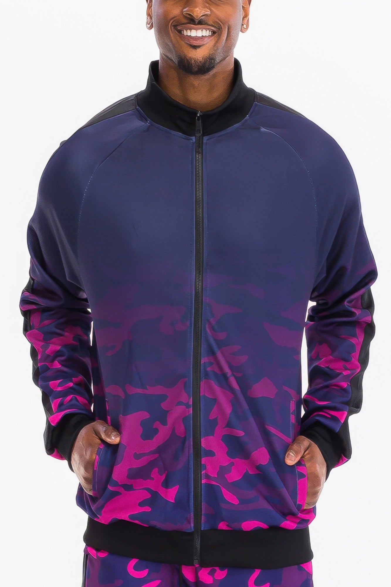 Camo Jacket for Travel Essentials - Ombre Track Jacket | VacationGrabs