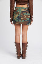 Women's Skirts Camo Mini Skirt With Front Zipper