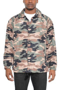 Camo Print Coachs Jacket - VacationGrabs