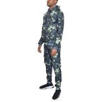 WEIV camouflage tracksuit for men featuring a hoodie and joggers in stylish design