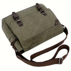 Olive green canvas totes bag with adjustable strap for daily use
