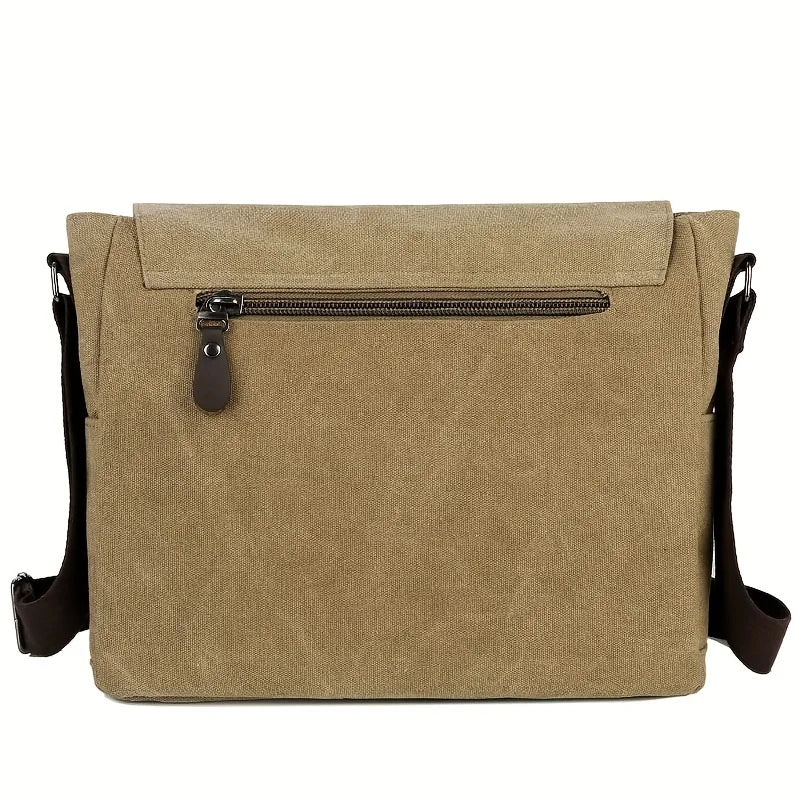 Brown canvas totes bag with adjustable straps for everyday use