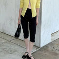 Women's black capri dress pants, perfect for casual outings