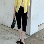 Women's black capri dress pants, perfect for casual outings