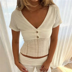 Women's white cardigan cardigan, soft cotton blend for casual wear