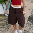 Brown cargo cargo shorts for casual summer outings