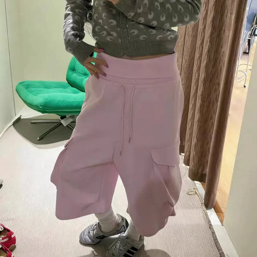 Women's pink cargo joggers, soft fabric, casual wear for everyday use